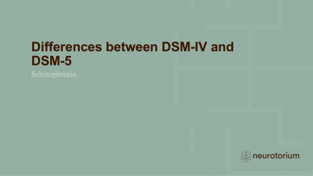 Differences between DSM-IV and DSM-5